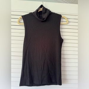 Mango Mock neck Black tank